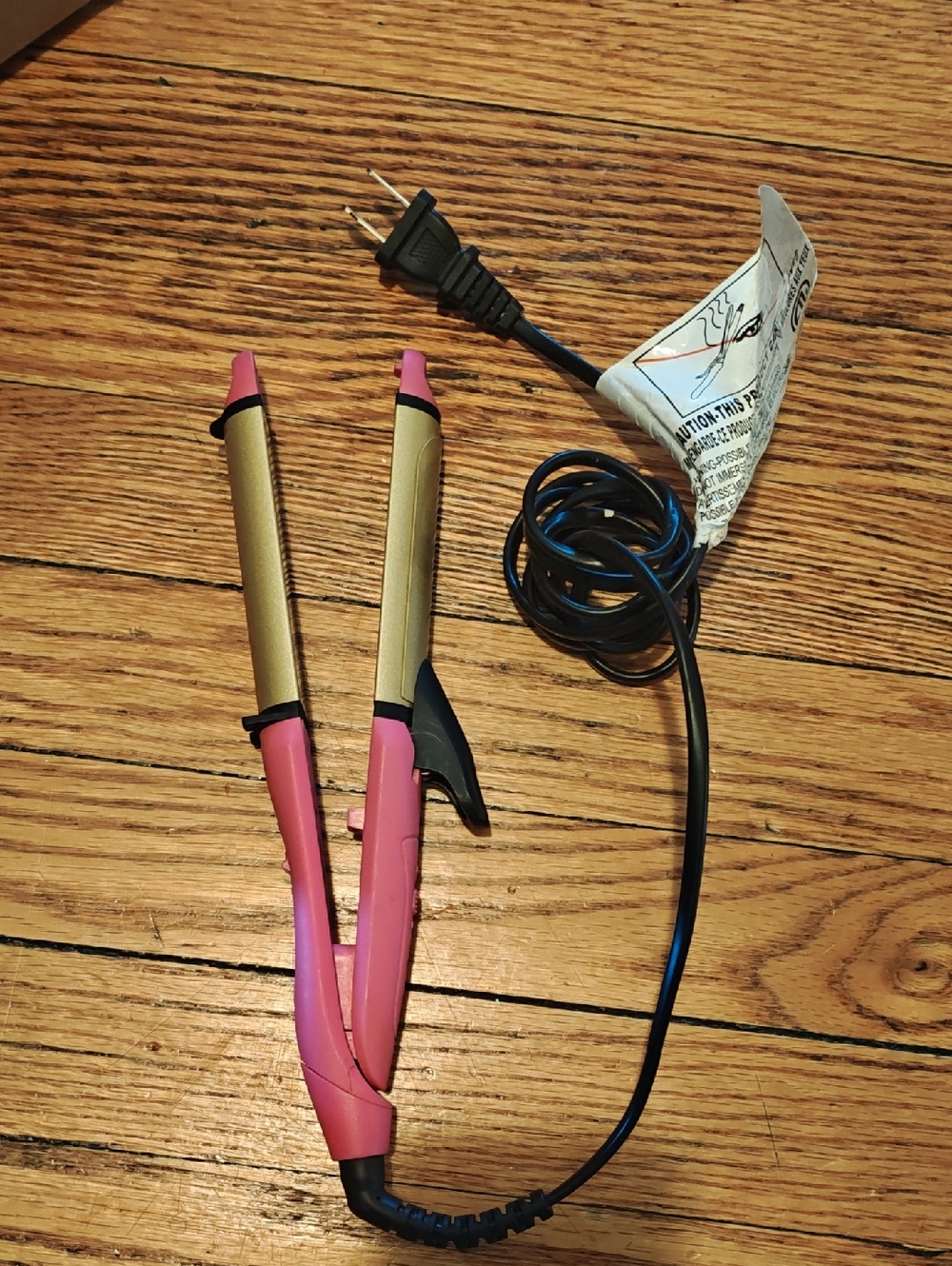 Pink and Gold Mini Curling Iron | Travel Hair Curler
